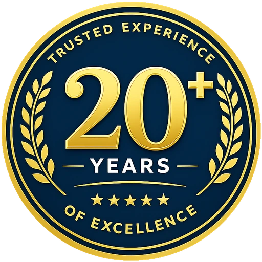 20+ years of trusted experience and excellence